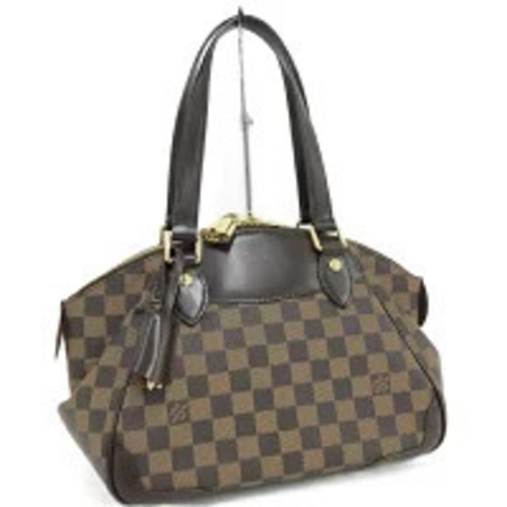 LOUIS VUITTON Verona Handbag Damier Ebene Brown